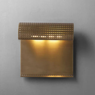 Dayna - Modern Black Brass Curved Downlight Curling Wall Light