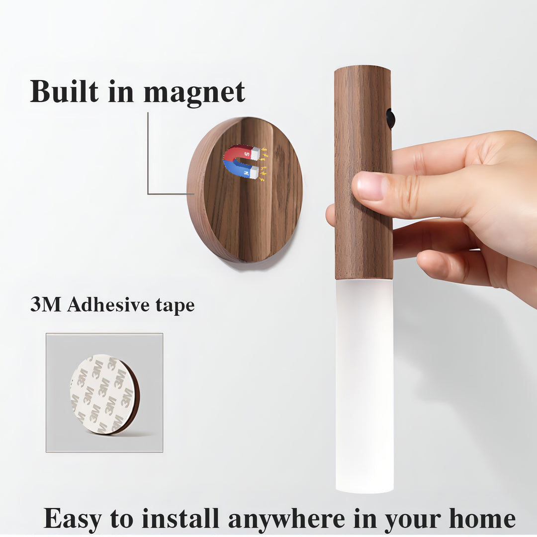 Mylo - Detachable Sensor On/Off Reachable Wood Wall Light