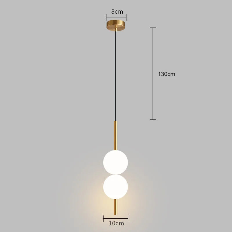 Riandne - Modern Hanging Frosted Glass Ball Pendant Light Properties