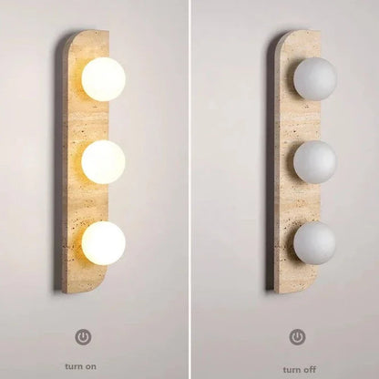 Choi - Retro Natural Stone Wall Light