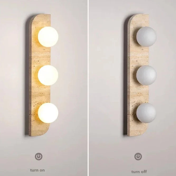 Choi - Retro Natural Stone Wall Light