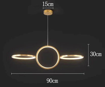 Gorgophone - Modern Hanging Ring Round Line Chandelier properties