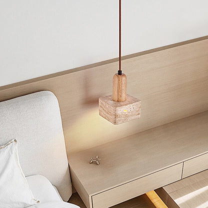 Franciska - Square Stone Hanging Pendant Ceiling Light