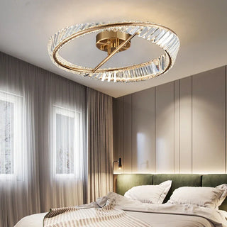 Walsh - Modern LED Round Curved Gold Ceiling Chandelier