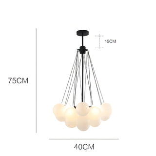 Armando - Frosted Multi Glass Ball Hanging Chain Ceiling Light Chandelier