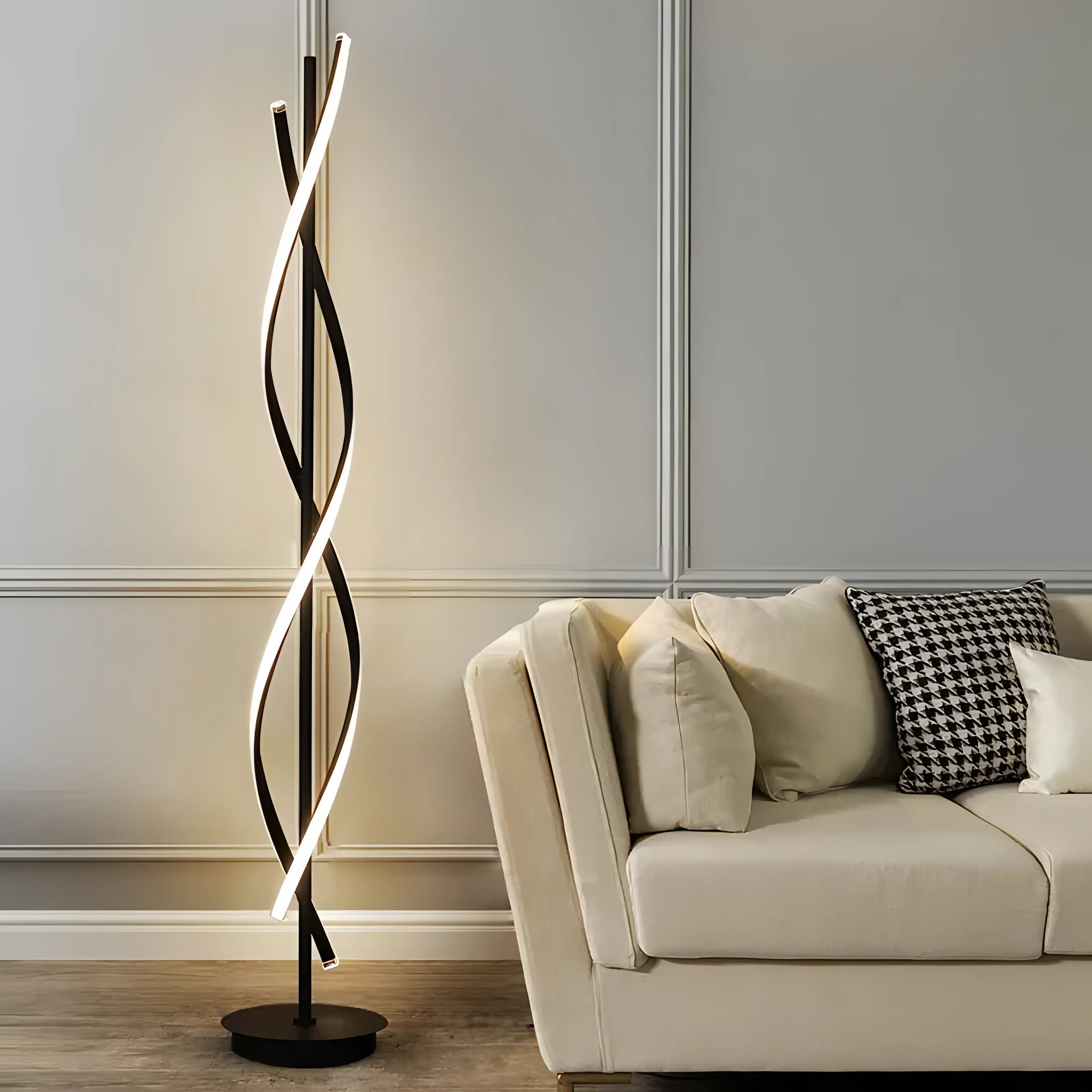 Liam - Modern LED Twisted Floor Lamp