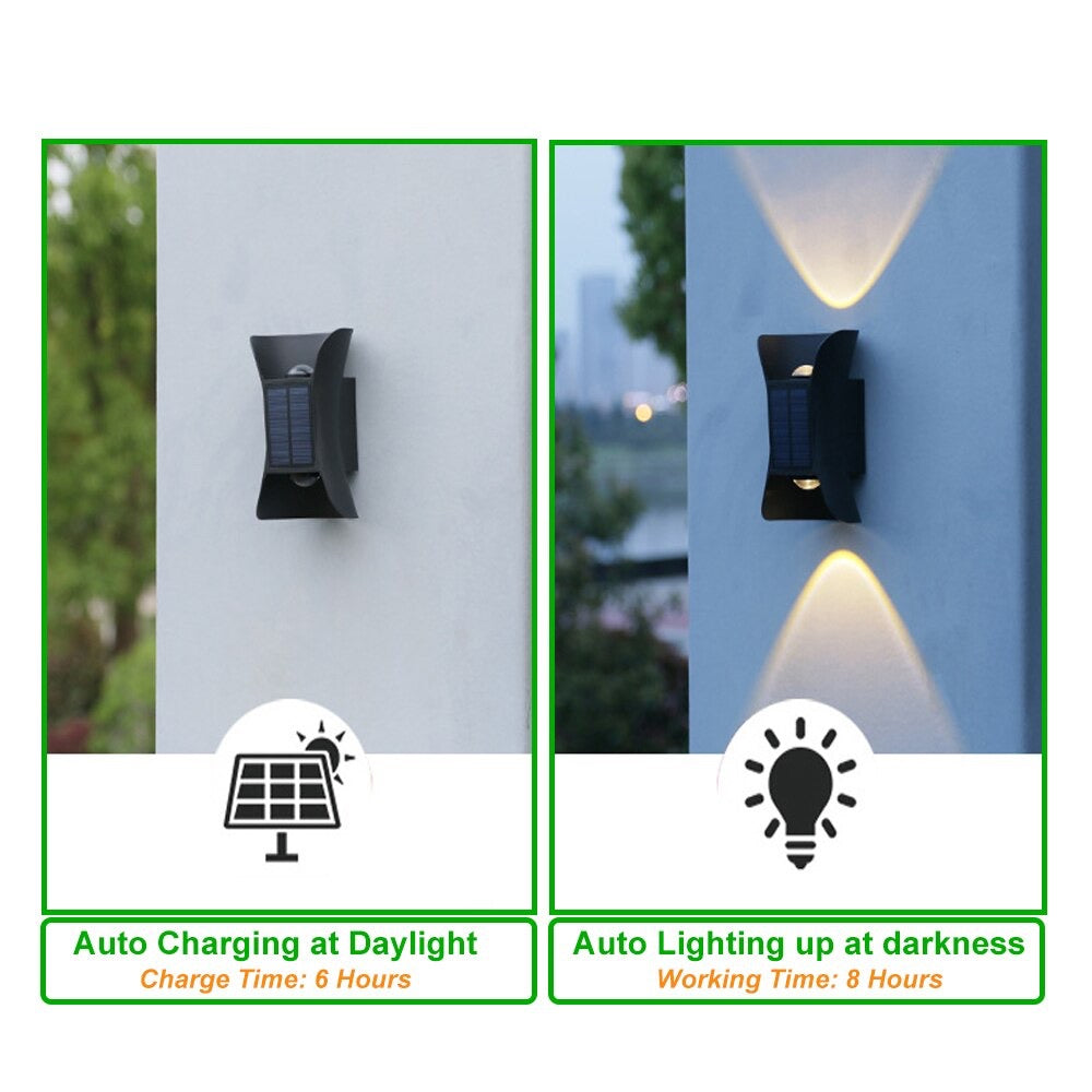 Abay - IP65 Solar Powered LED Outdoor Wall Light