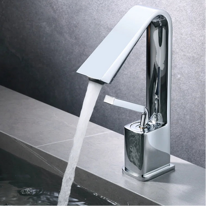 Ken - Modern Angular Spout Single Handle Bathroom Tap