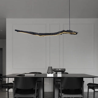 Peck - Drift Wood Style LED Strip Hanging Modern Ceiling Light