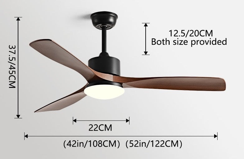 Rami - Remote Ceiling Light Fan 3 Blade