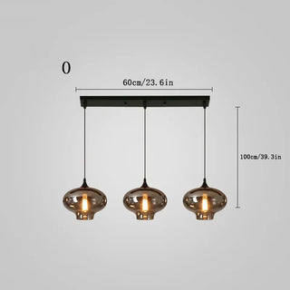 Filomena - Multi Head Modern Smoked Shade Pendant Chandelier Ceiling Light