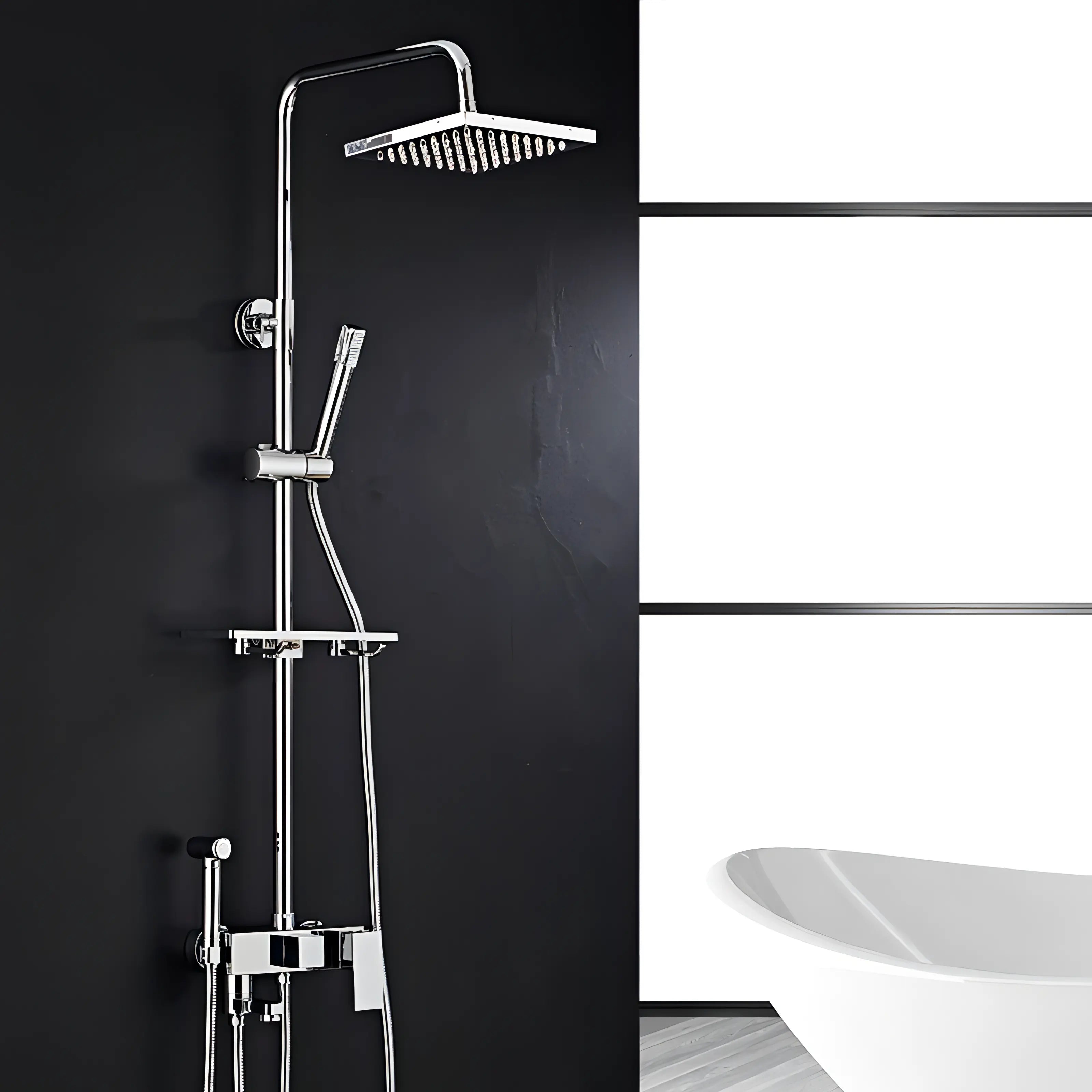 Heath - Rainfall Wall Mounted Height Adjustable Shower Set