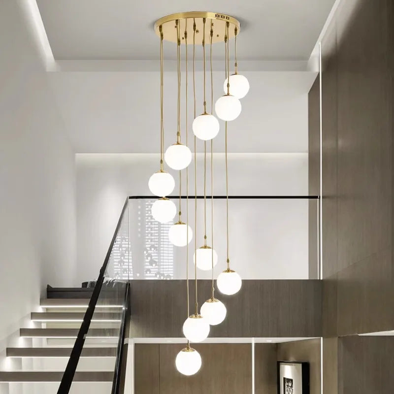 Polly - Modern Round Hanging LED Ball Ceiling Chandelier