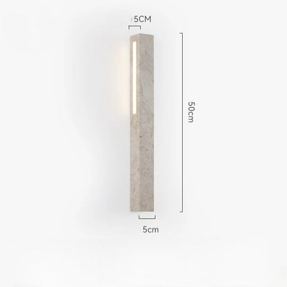 Malachi - Natural Thin Stone Slit LED Wall Light Modern Strip