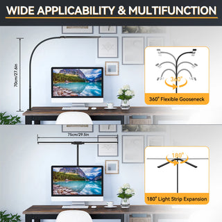 Amaro - Double Head LED Desk Computer Dimmable Desk Light