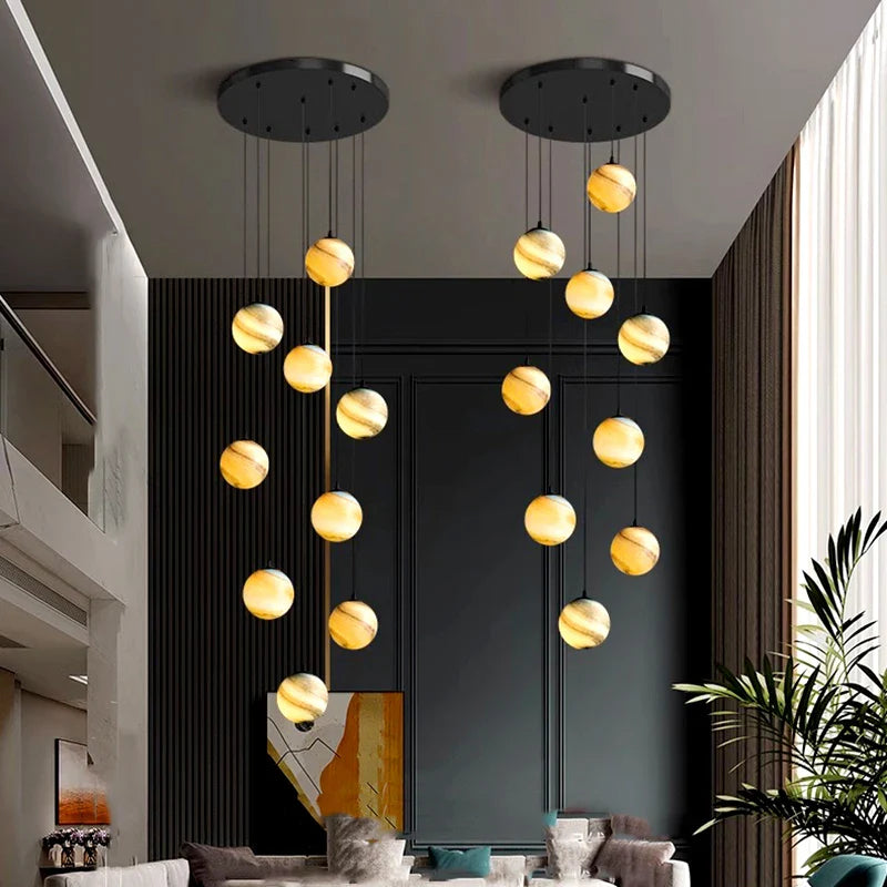 Anastacia - Modern Moon Ball Round Ceiling Chandelier