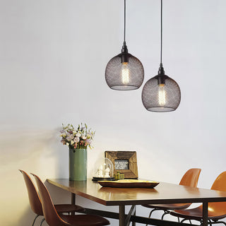 Cullen - Vintage Industrial Wire Cage Ceiling Pendant Light