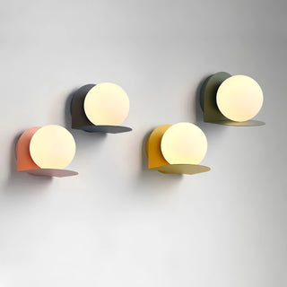 Silvana - Modern Nordic Coloured Body Milk White Shade LED Wall Light