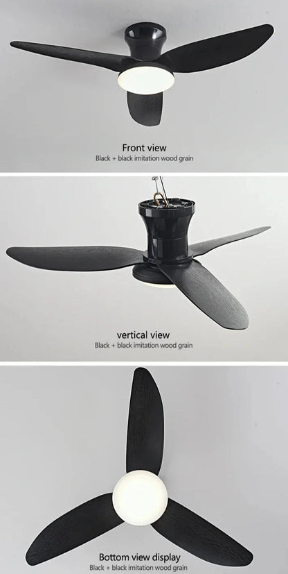 Beasley - Modern 3 Blade 40Inch Remote Control Ceiling Fan with Light