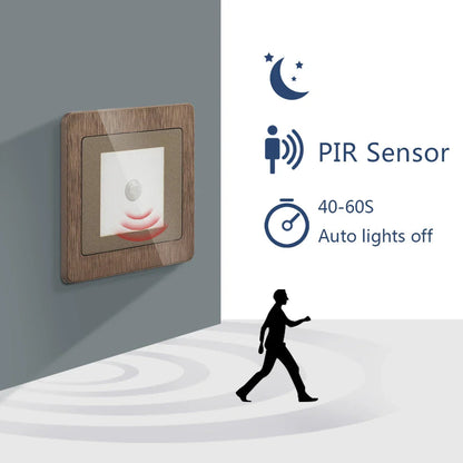 Laylani - Motion Sensor Wood Stair Aisle Wall Light