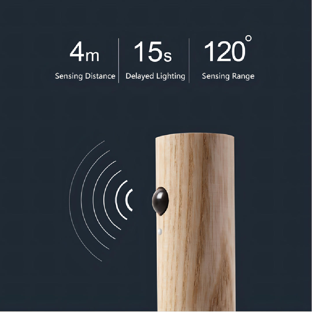 Mylo - Detachable Sensor On/Off Reachable Wood Wall Light