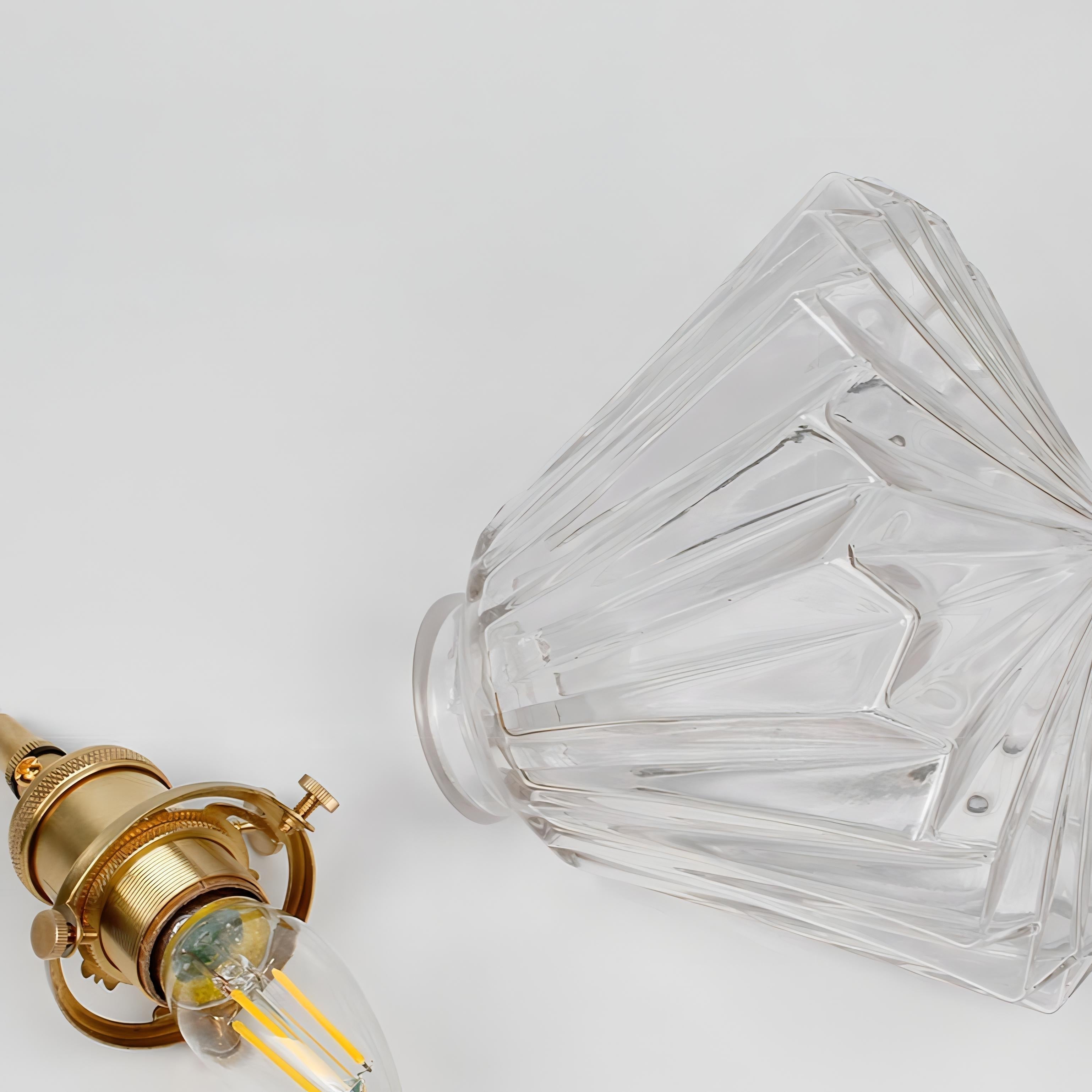 Zechariah - Cone Patterned Glass Pendant Ceiling Light