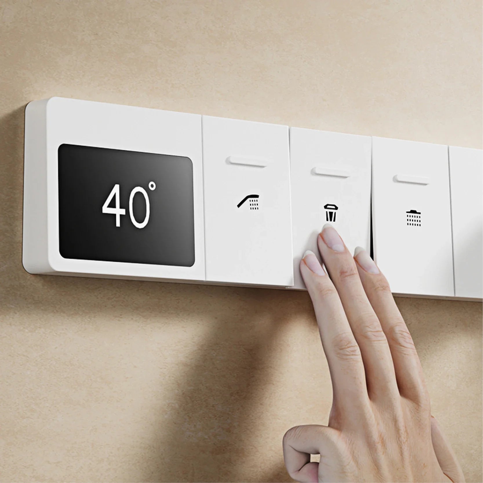 Leyva - Brass Ceiling Mounted Shower System with Dual Hot & Cold Controls