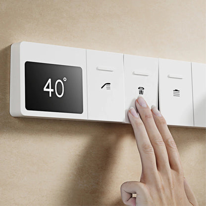 Leyva - Brass Ceiling Mounted Shower System with Dual Hot & Cold Controls