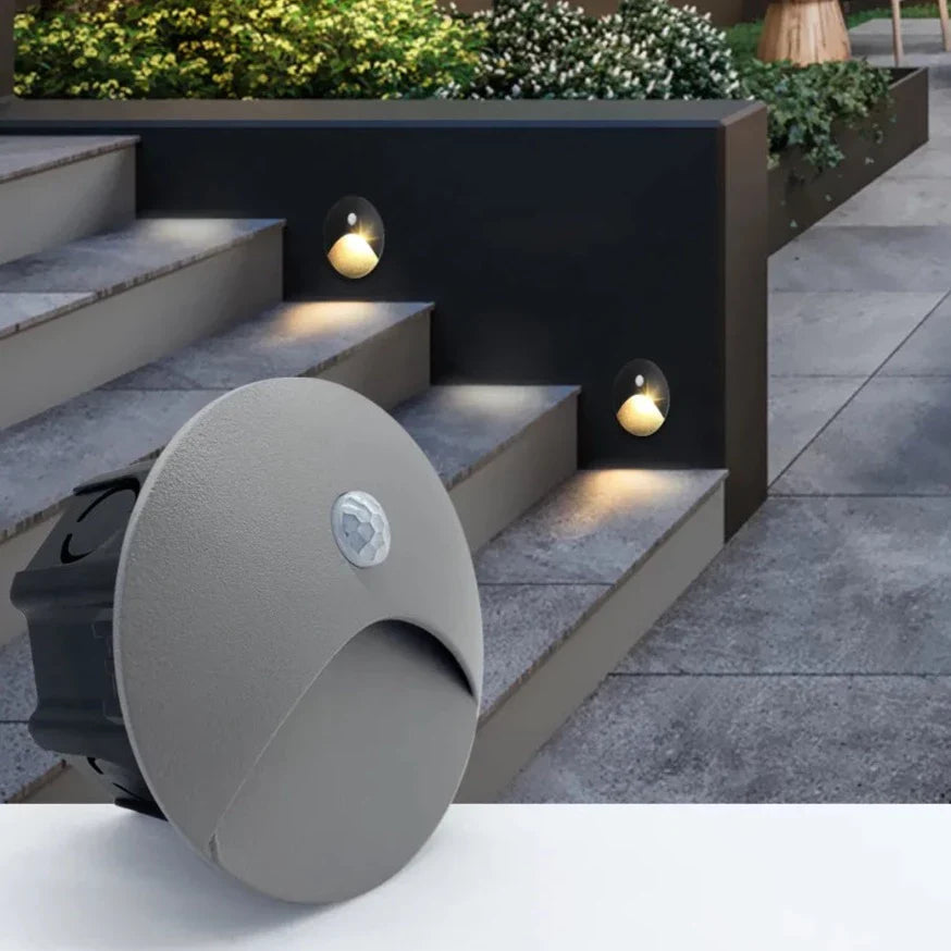 Vasquez - Round Stair Aisle Motion Sensor Wall Light