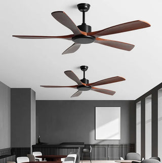 Cortez - 5 Blade 42/52/56/60Inch Solid Wood Blades Reversible Ceiling Fan