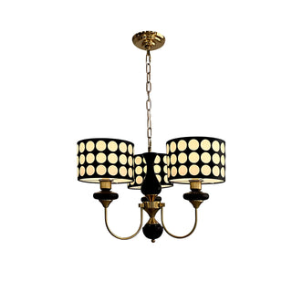 Onesimo - Abstract Polka Dot Black Gold Hanging Ceiling Light Chandelier