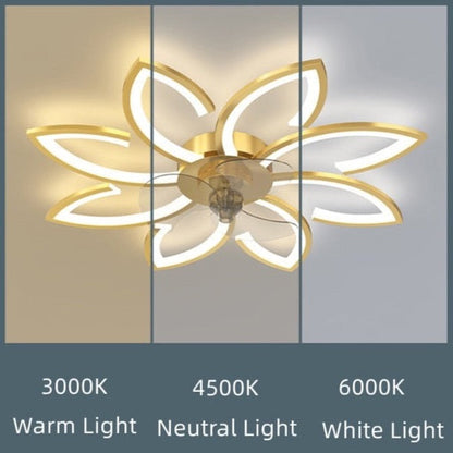 Ivo - Modern Flower Ceiling Fan Light 3 Blade