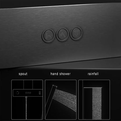 Buckner - Thermostatic Shower System with Storage and Towel Rack