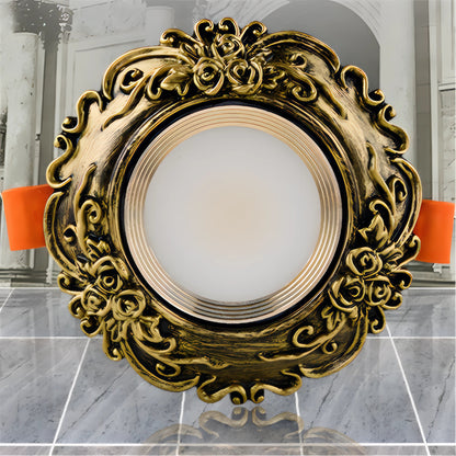 Callidora - Retro Gold Patterned European LED Ceiling Downlight