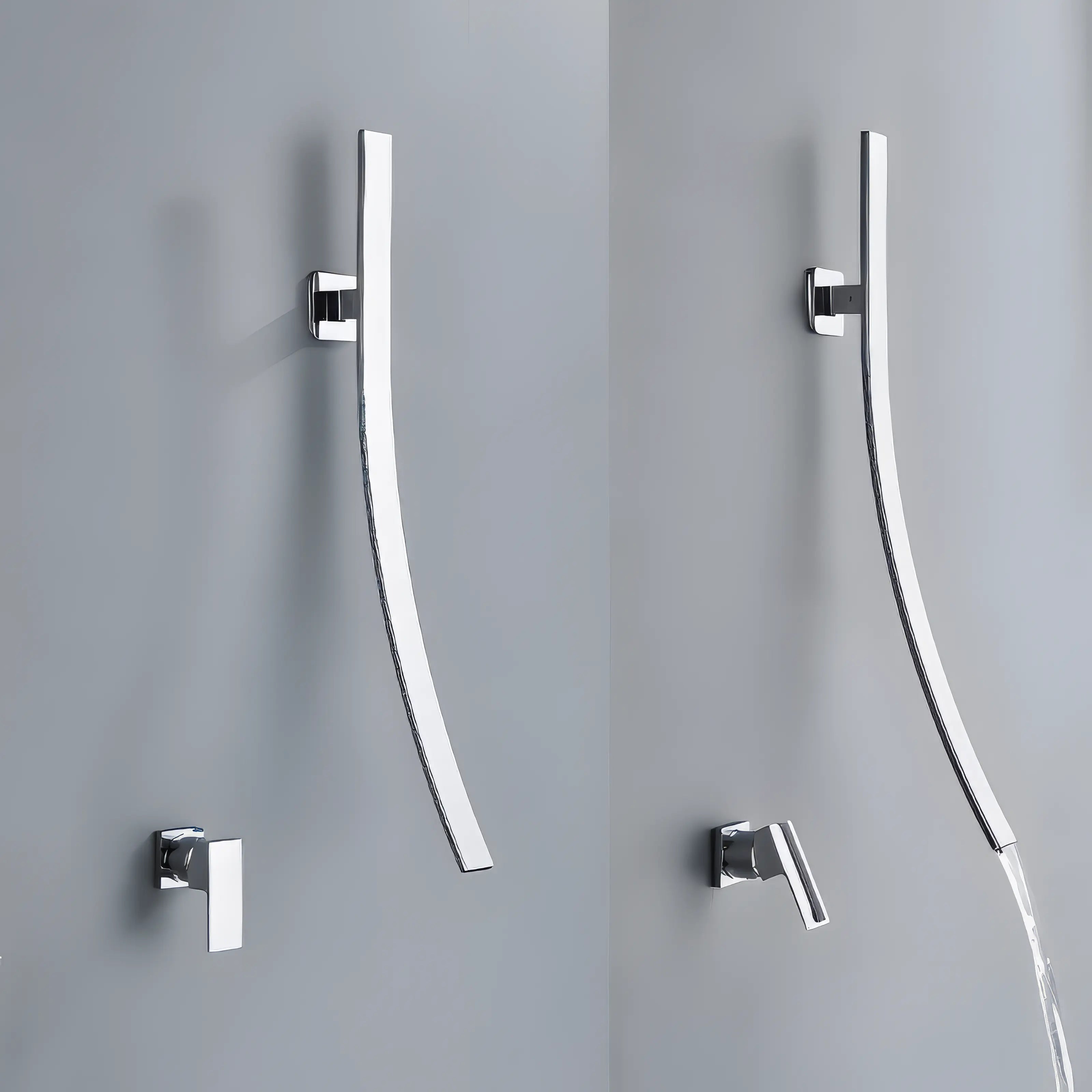 Sadhbh - Modern Wall Mounted Waterfall Bathroom Hot/Cold Mixer Tap