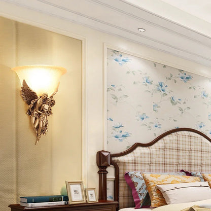 Citlalli - Vintage Gold Angel Couple European Style Wall Light