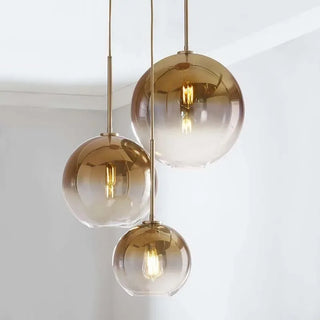 Caylin - Modern Coloured Glass Ball Hanging Pendant Ceiling Light