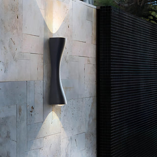 Lachlan - Outdoor LED Up/Down Modern Curved Wall Light