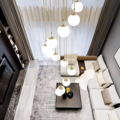 Polly - Modern Round Hanging LED Ball Ceiling Chandelier