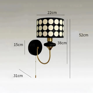 Onesimo - Abstract Polka Dot Black Gold Hanging Ceiling Light Chandelier