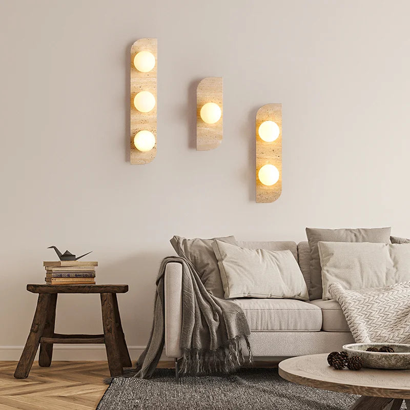 Choi - Retro Natural Stone Wall Light