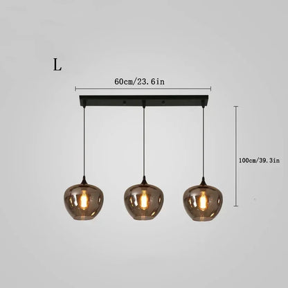 Filomena - Multi Head Modern Smoked Shade Pendant Chandelier Ceiling Light