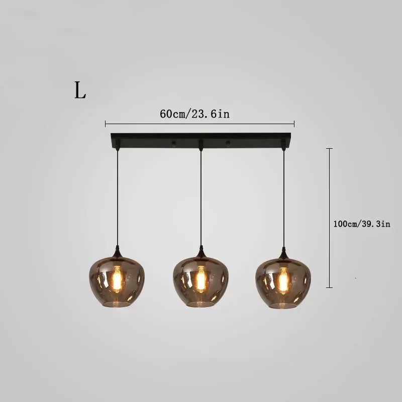 Filomena - Multi Head Modern Smoked Shade Pendant Chandelier Ceiling Light