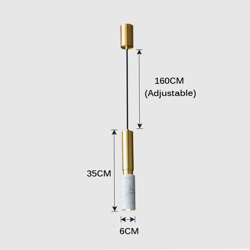 Sandra - Modern Nordic LED Marble Hanging Ceiling Pendant Light