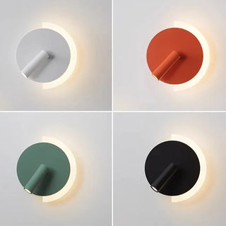 Noa - Modern Aluminium Wall Light With Switch Rotatable Spotlight