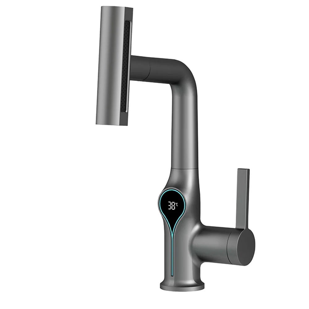 Kameron - Modern Waterfall Spout Tap with Digital Temperature Display