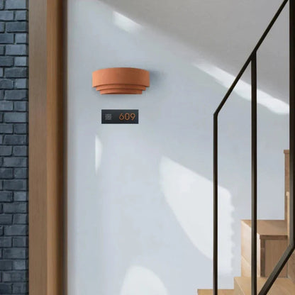 Marlena - Modern Up Down Curved Waterproof Cement LED Wall Light