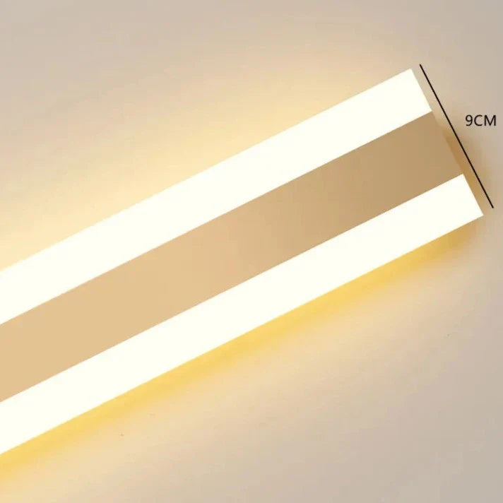 Simeon - Modern LED Outdoor Strip Wall Light Gold IP65 Waterproof