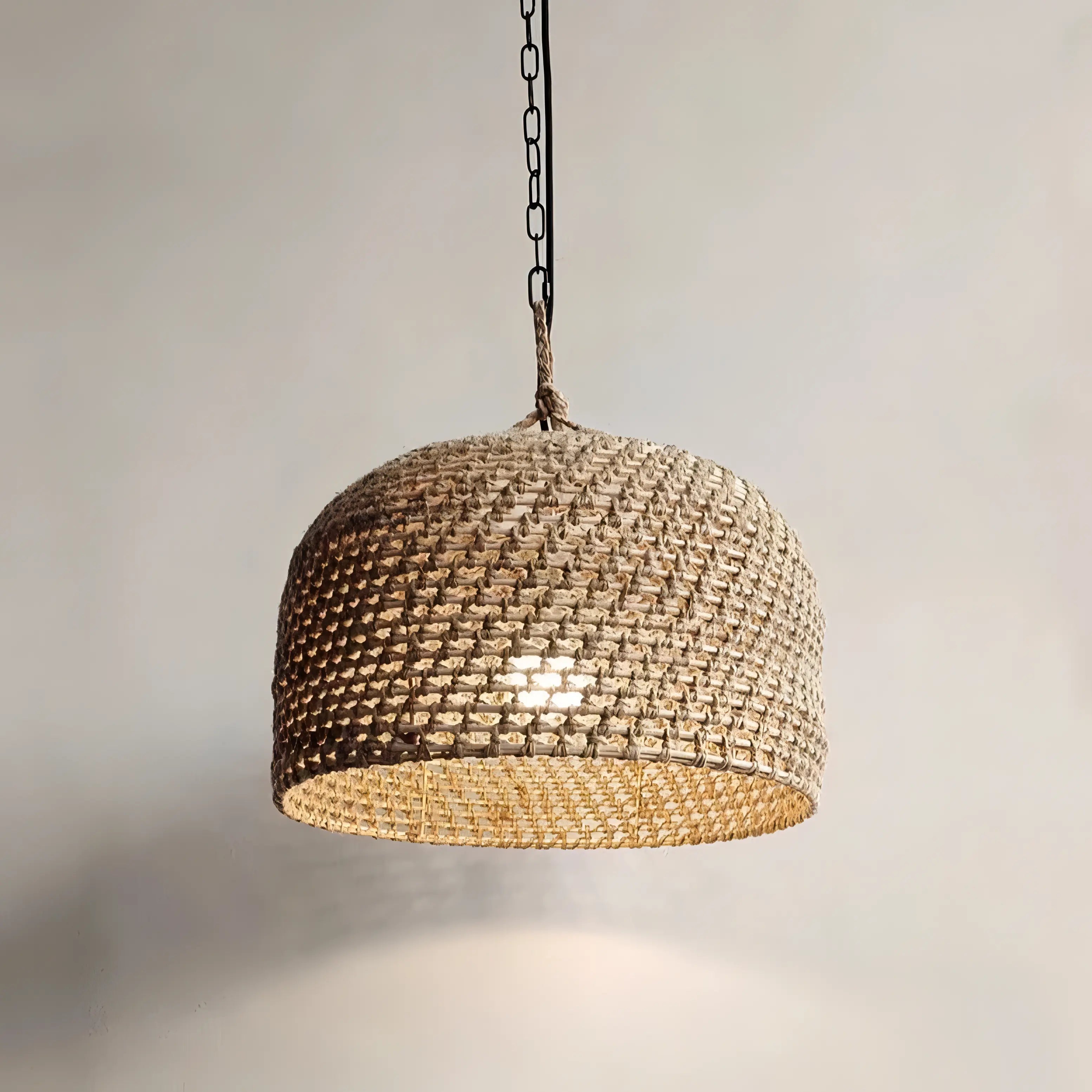 Padilla - Wicker Rattan Pendant Ceiling Light Handmade Japanese Style