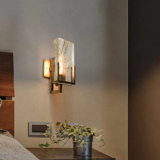 Yadira - Modern Gold Frosted Glass Style Wall Light